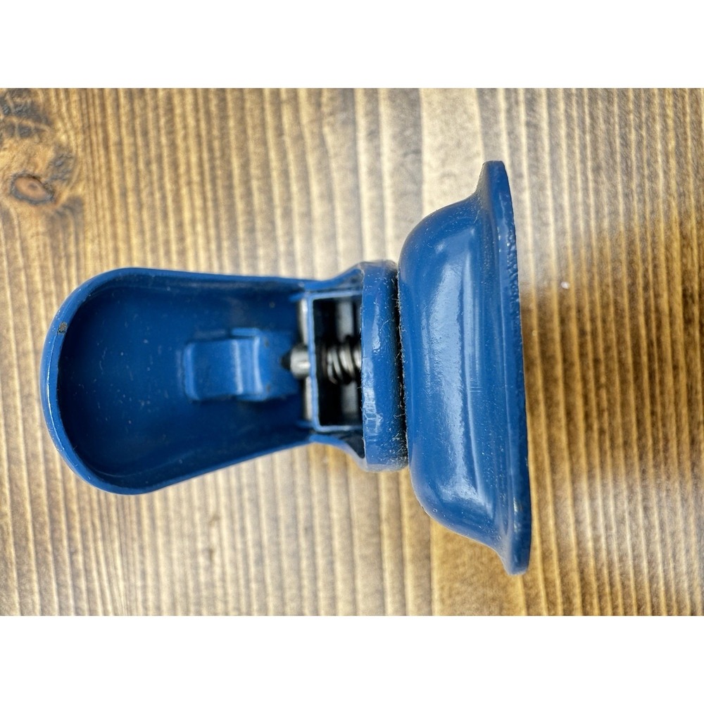 Vintage Ecolbur No 247 Hole Punch NOS Blue Metal Single Paper Punch w Box - Picture 6 of 15